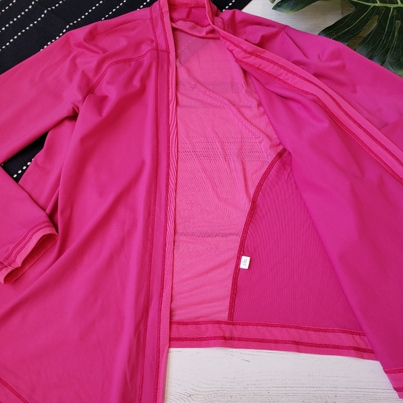 Title Nine| Waterfall Open Front Athletic Cardigan Pink Size Small - Picture 3 of 6